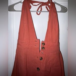 Strapless button up dress